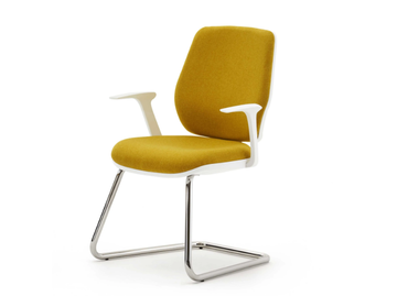 FIRST - Cantilever upholstered fabric office chair with armrests by ESTEL GROUP - view 3
